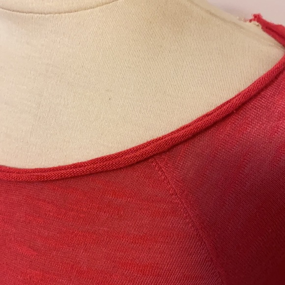 Free People We The Free Short Sleeved Red Crop Top, Medium - Picture 5 of 11